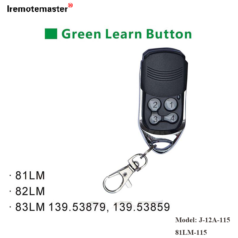 81LM 82LM 83LM Green Learn Button Garage Door Remote Opener 390MHz සඳහා